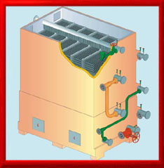 <A hot water boiler>