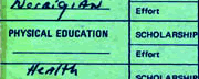 <John Uske's last report card>